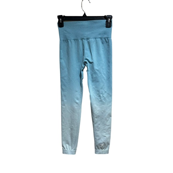 Gymshark Womens Seamless Leggings Ombré Blue Compression Activewear Size Small - Picture 5 of 12
